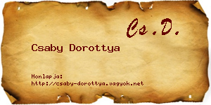 Csaby Dorottya névjegykártya
