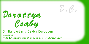 dorottya csaby business card